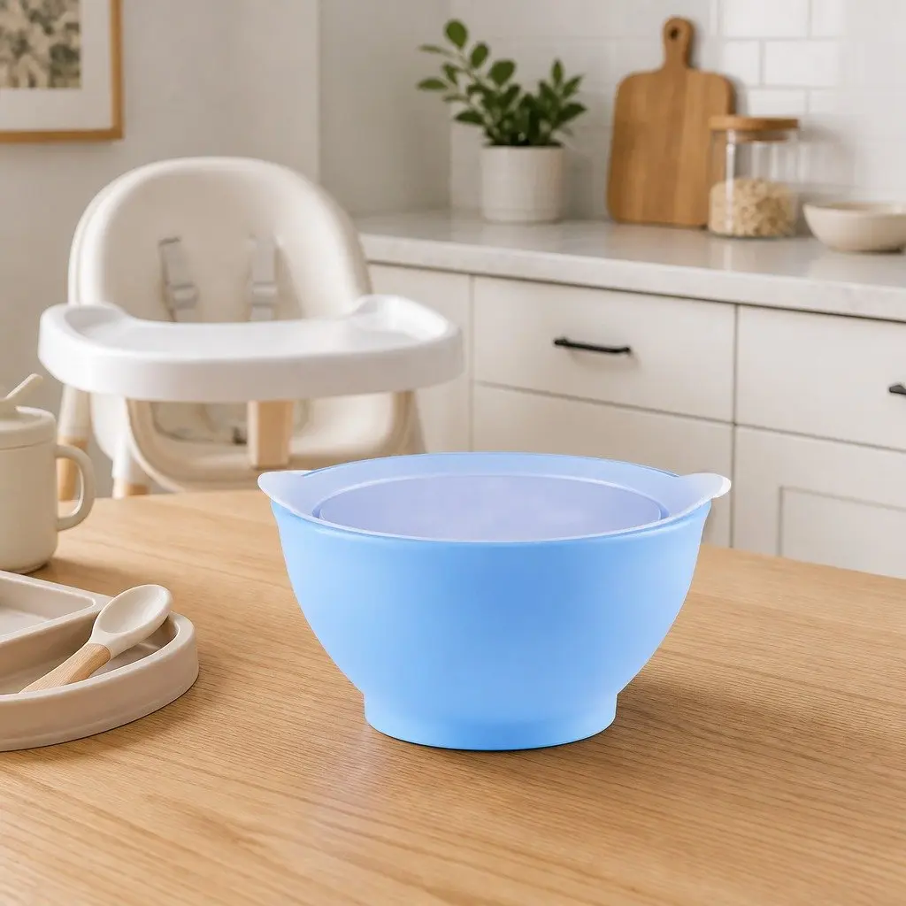 Kids Spill-Proof Anti-Slip Bowl Stage 1 Self-Feed Infant Toddler Feeding with
