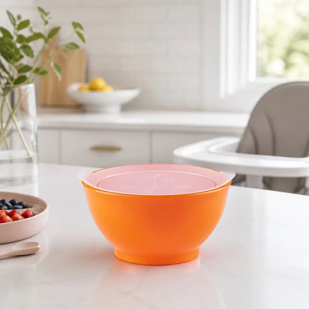 Kids Spill-Proof Anti-Slip Bowl Stage 1 Self-Feed Infant Toddler Feeding with