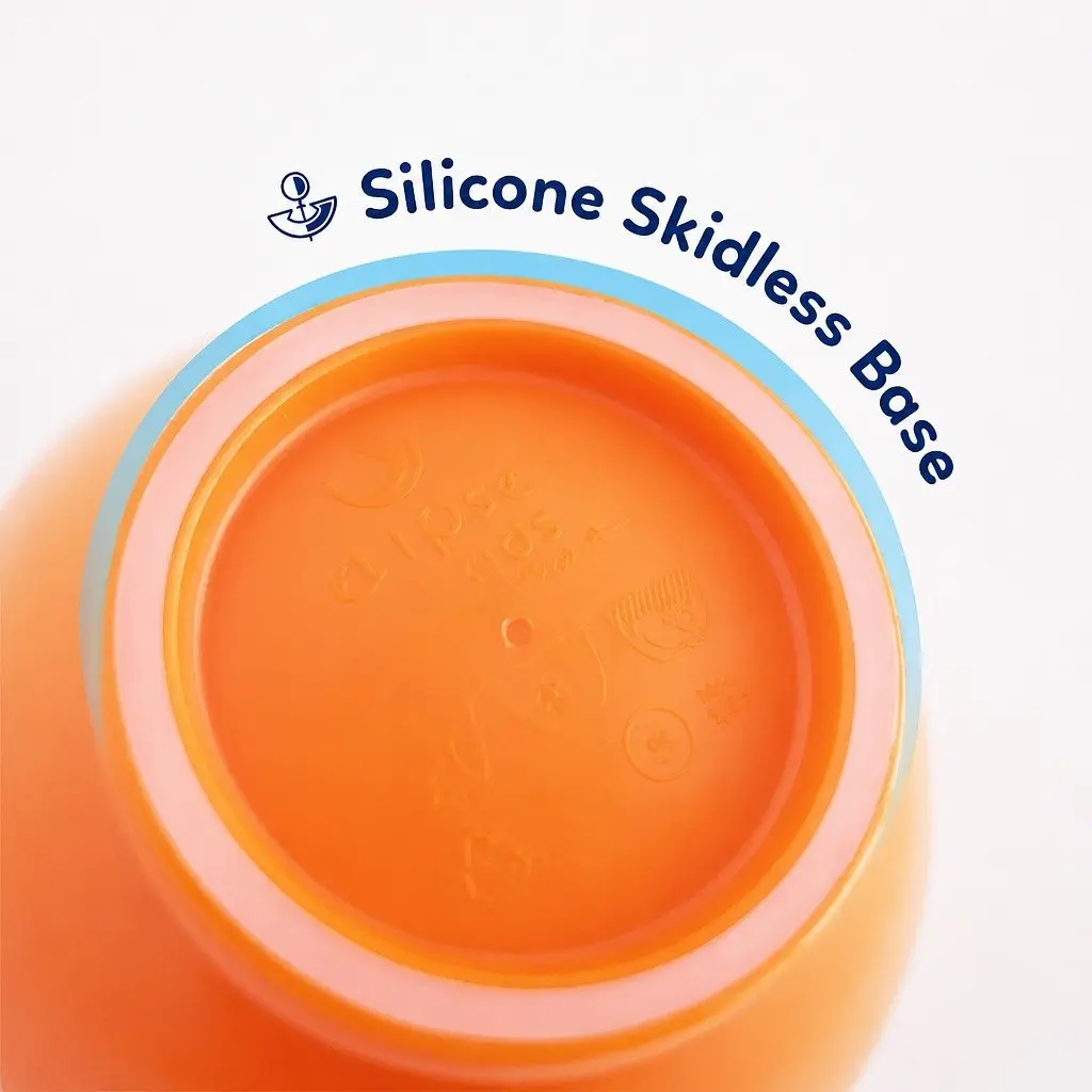 Spill-Proof Anti-Slip Bowl Orange 237ml Self-Feeding Training for Infants and Toddlers