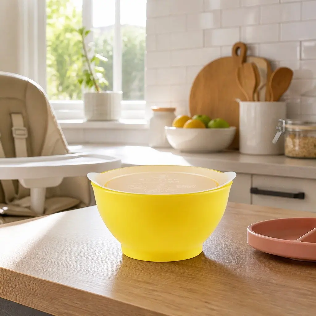Spill-Proof Anti-Slip Bowl Orange 237ml Self-Feeding Training for Infants and Toddlers