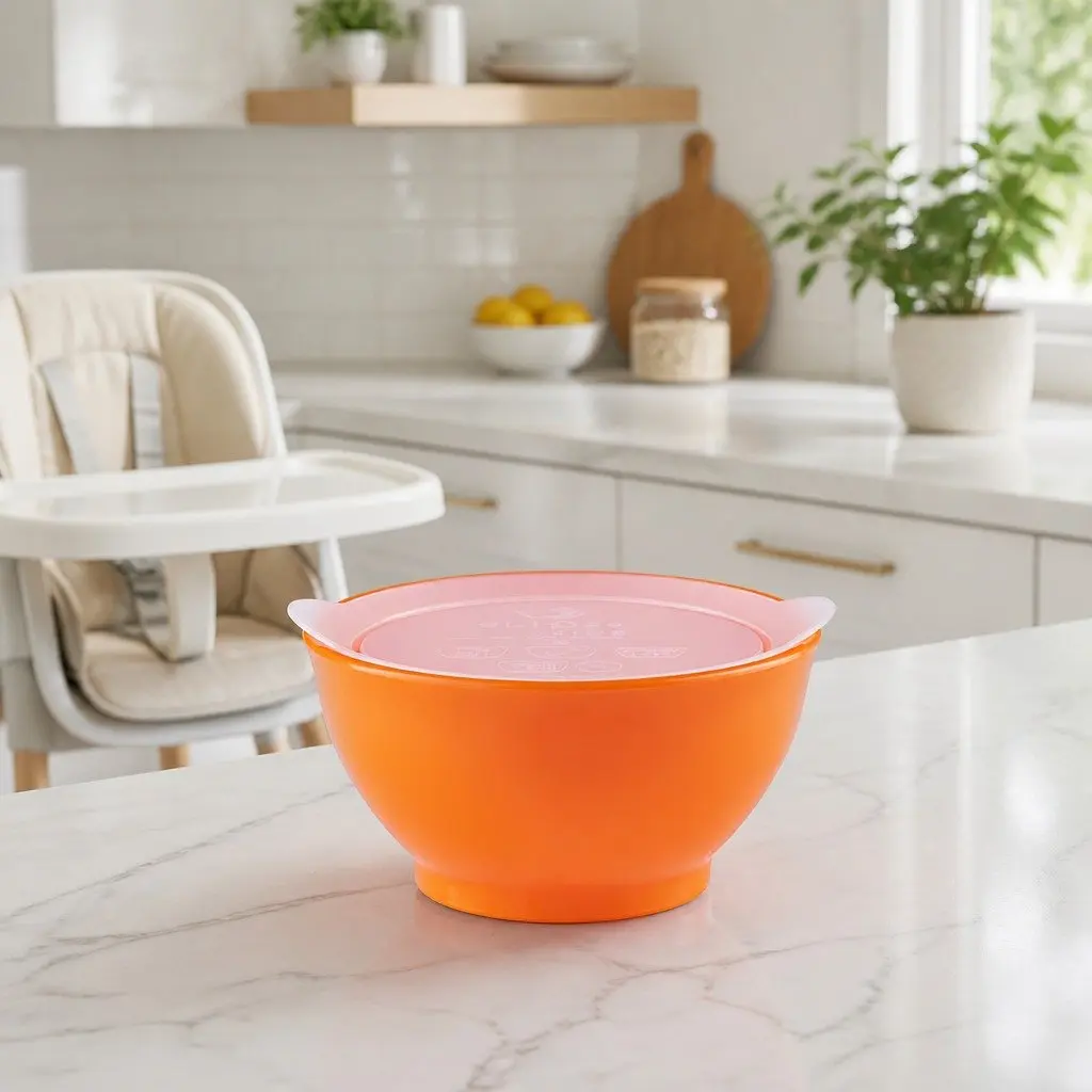 Spill-Proof Anti-Slip Bowl Red 237ml Smart-Edge Technology for Infants and Toddlers