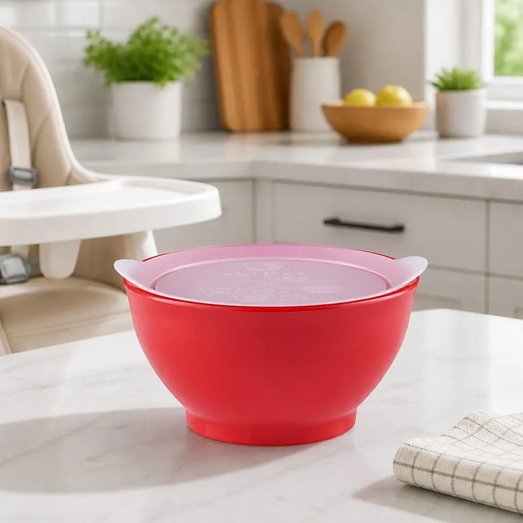 Feeding Bowl Yellow 237ml Spill-Proof Anti-Slip Toddler Self-Feed
