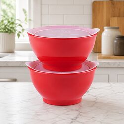 Blue Spill-Proof Anti-Slip Kids Bowls with Lids