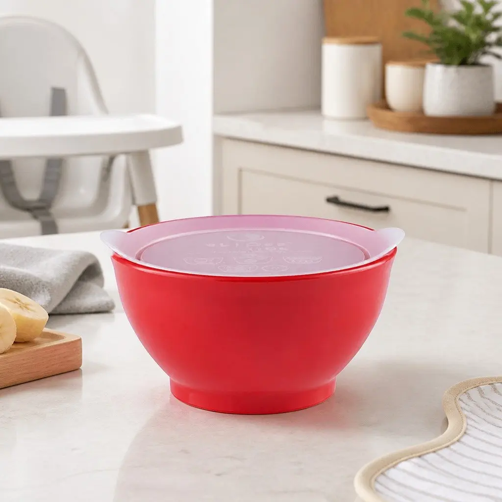 Spill-Proof Anti-Slip Bowl Blue 8oz Smart-Edge Technology Twin Pack