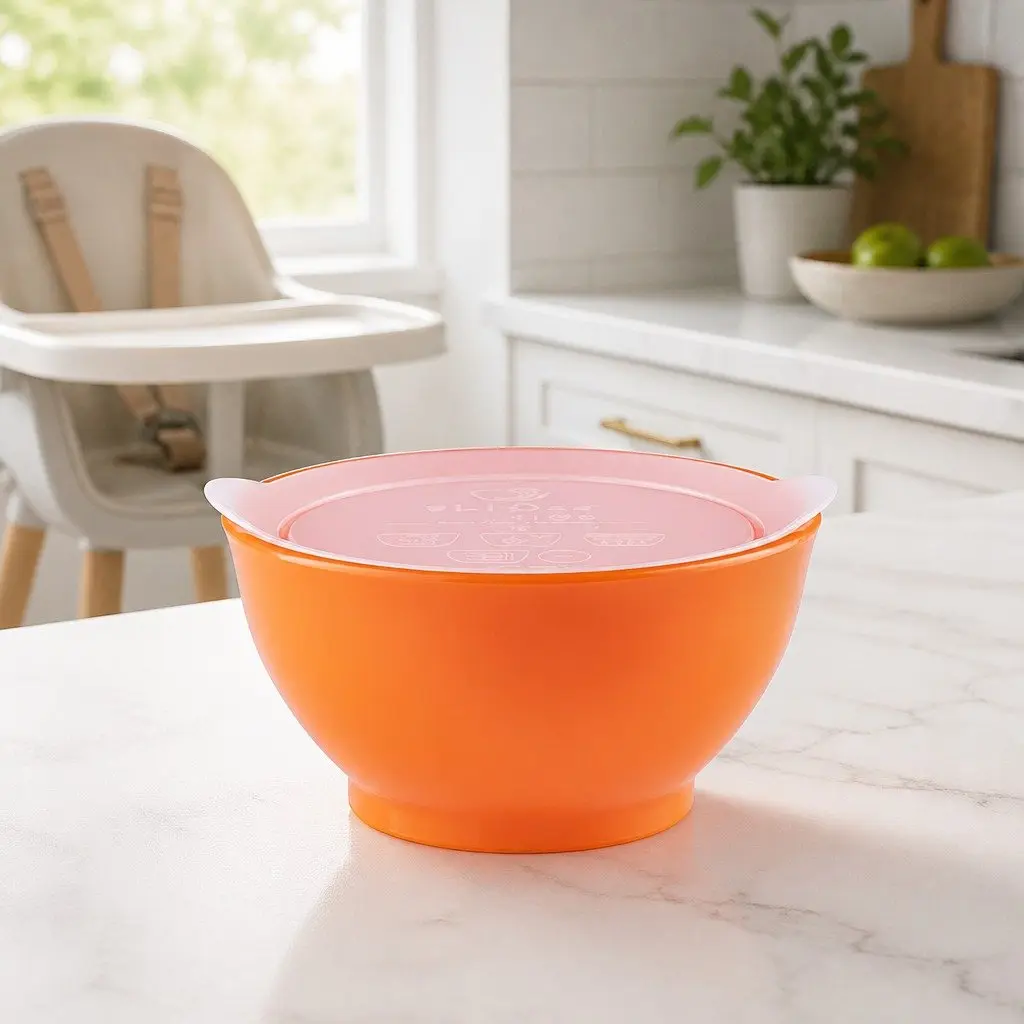 Spill-Proof Anti-Slip Bowl Blue 8oz Smart-Edge Technology Twin Pack