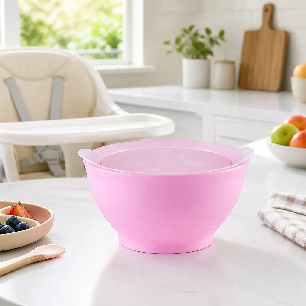 Spill-Proof Anti-Slip Bowl Blue 8oz Smart-Edge Technology Twin Pack