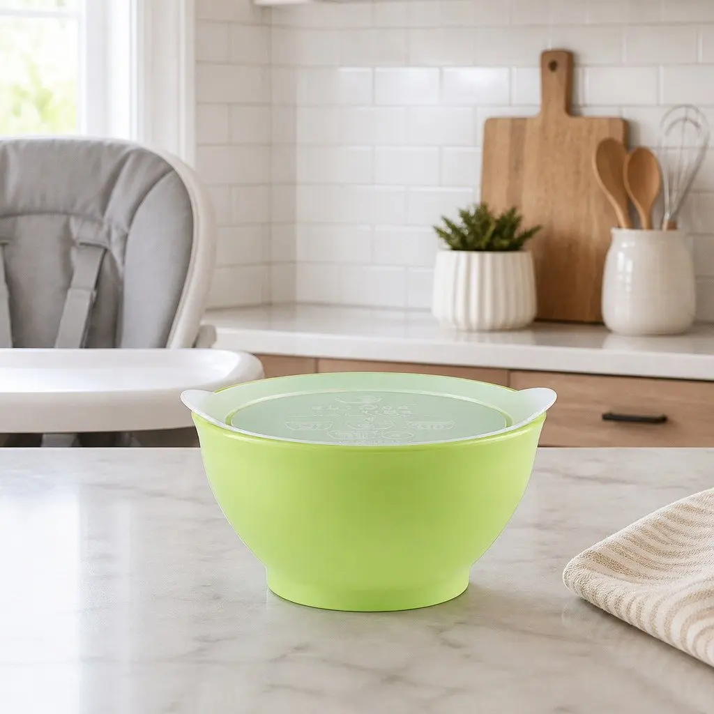 Spill-Proof Anti-Slip Bowl Orange 8oz Smart-Edge Technology Twin Pack