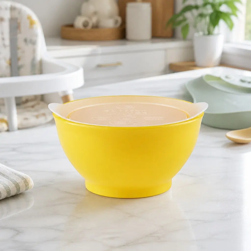 Spill-Proof Anti-Slip Bowl Orange 8oz Smart-Edge Technology Twin Pack