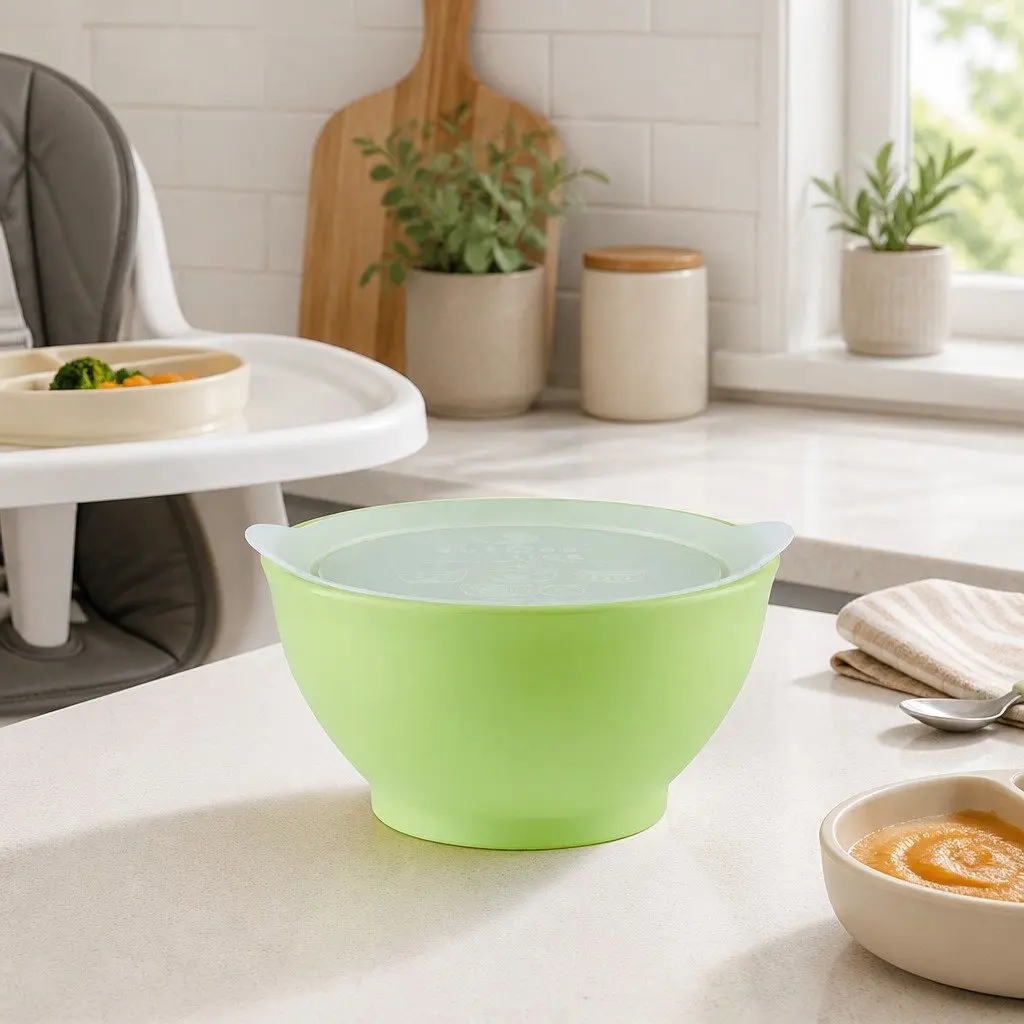 Spill-Proof Anti-Slip Bowl Pink 8oz Twin Pack with Lid