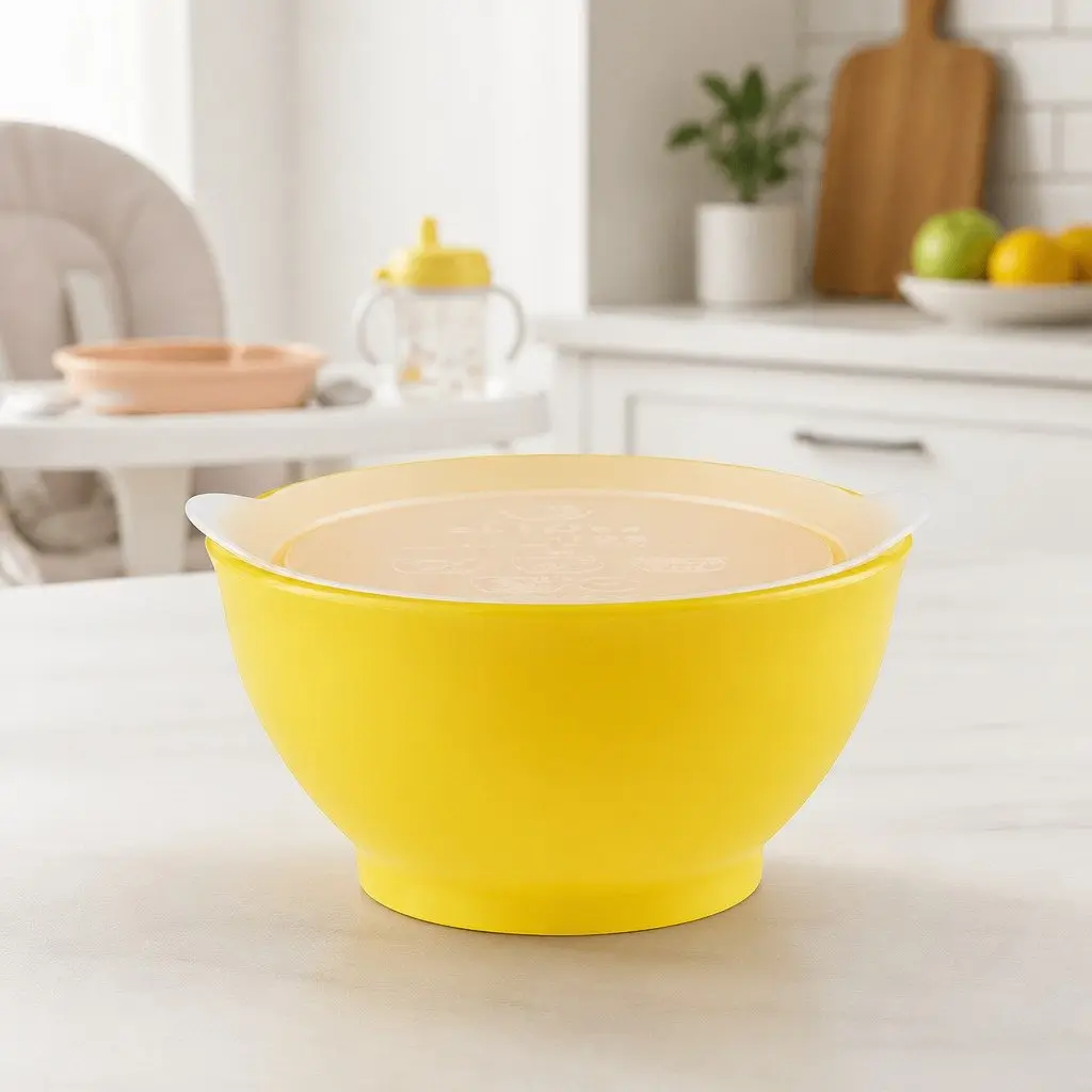 Spill-Proof Anti-Slip Bowl Pink 8oz Twin Pack with Lid