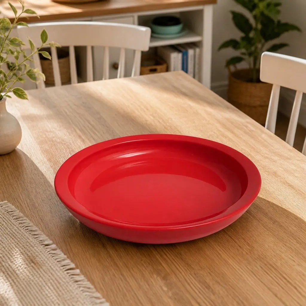 Kids Spill-Proof Plate with Smart-Edge Technology Non-Toxic Feeding Dishwasher