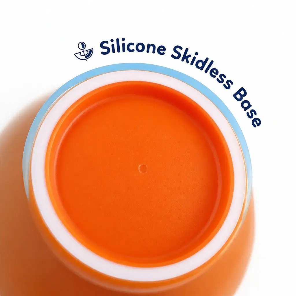 Kids Bowl White 355ml Spill-Proof Anti-Slip with Lid