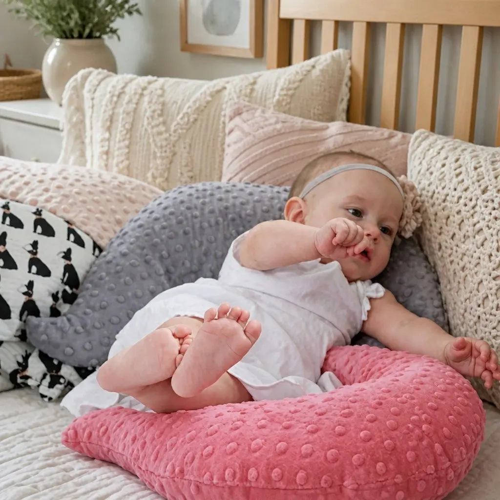 Hen Pillow Large Coral Soft Toy Sleeping Feeding Support Nursery Comfort Cushion