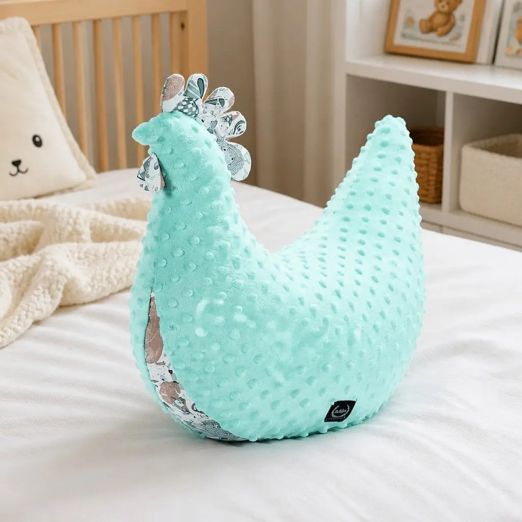Hen Pillow Opal Large Soft Toy for Kids Sleeping Feeding Comfort Support