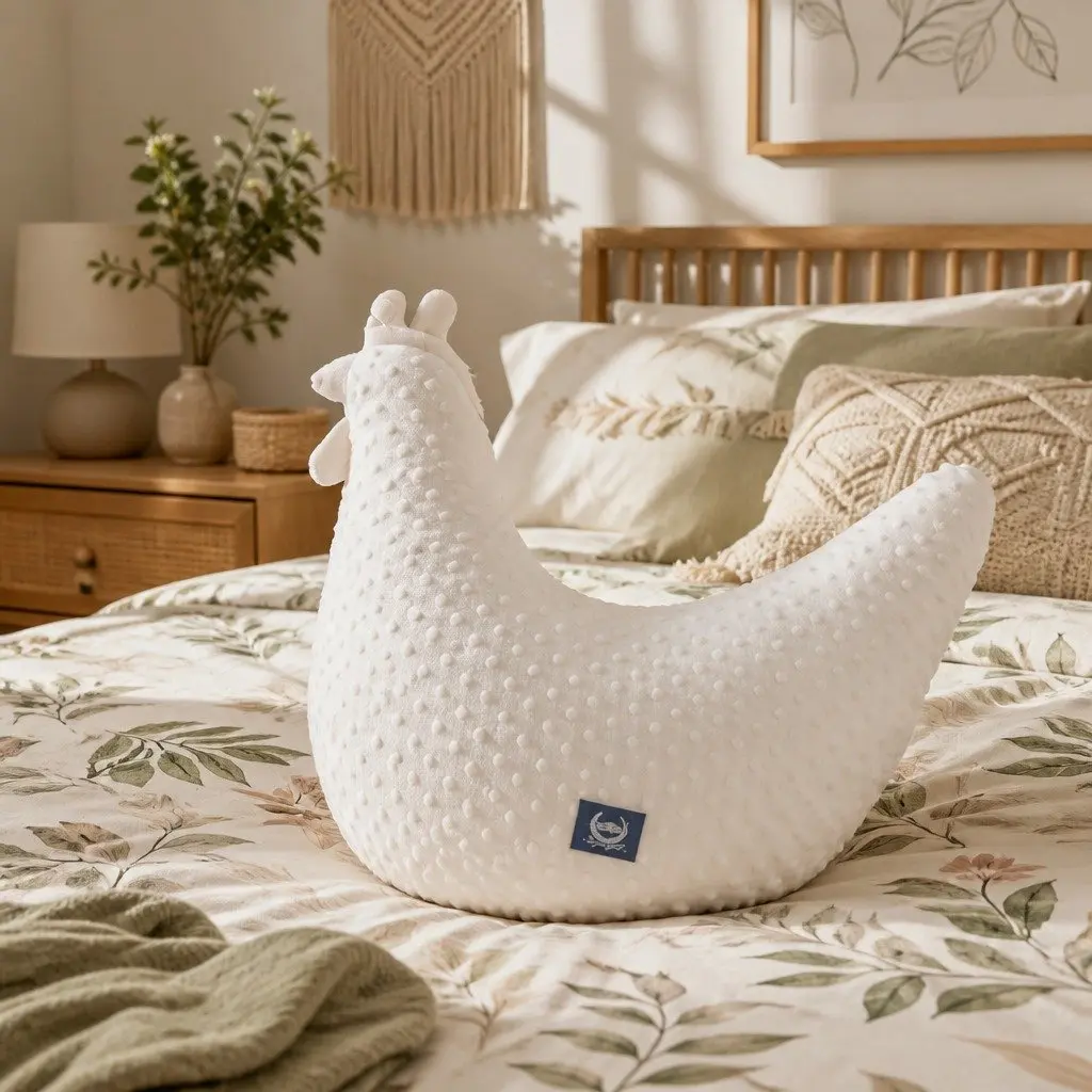Nursing Pillow Sand 50cm x 60cm Hen Shaped Soft Toy for Pregnancy Support Feeding Cushion