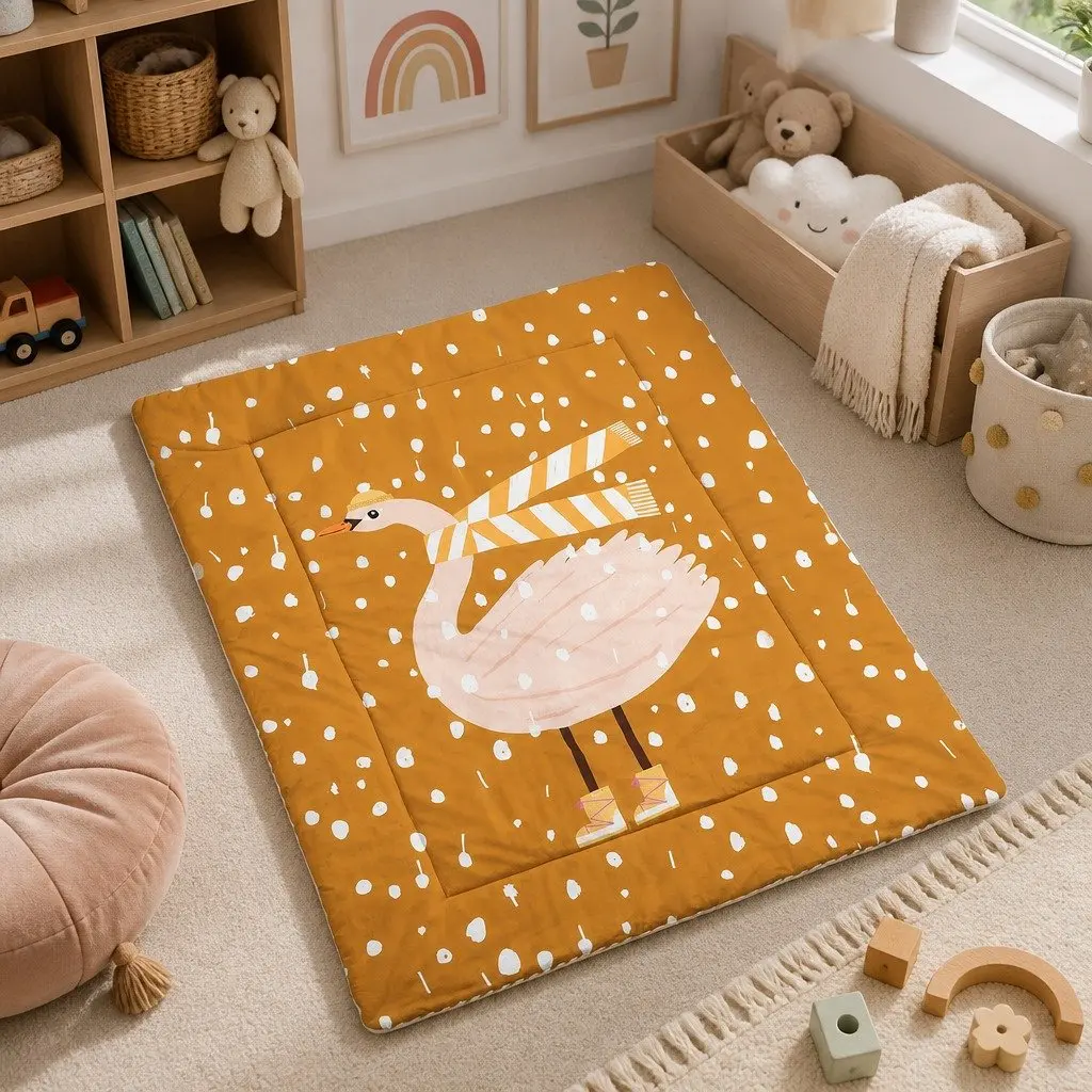 Kids Nap Blanket Set Soft Cotton Double-Sided Poncho and Pillow 110x140cm