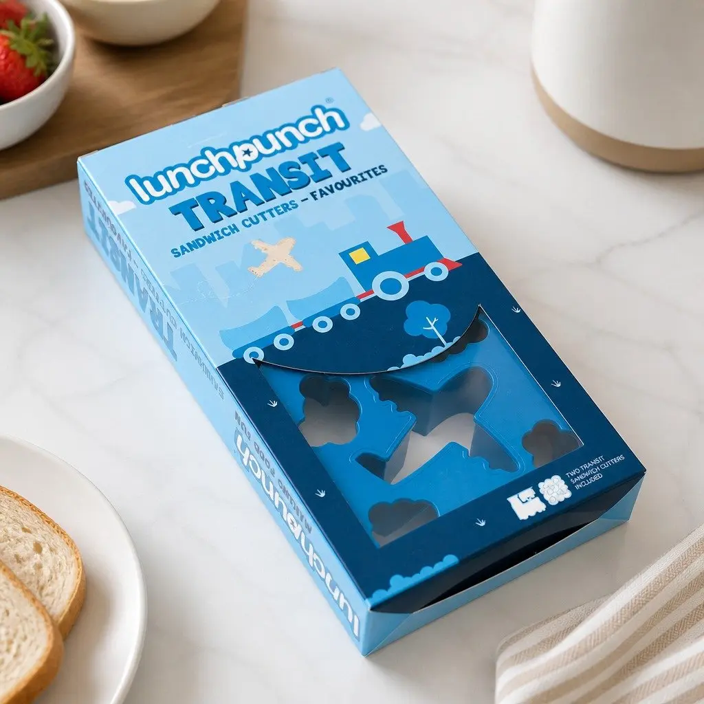 Sandwich Cutters Set Aeroplane Train Kids Lunch Box Fun Food