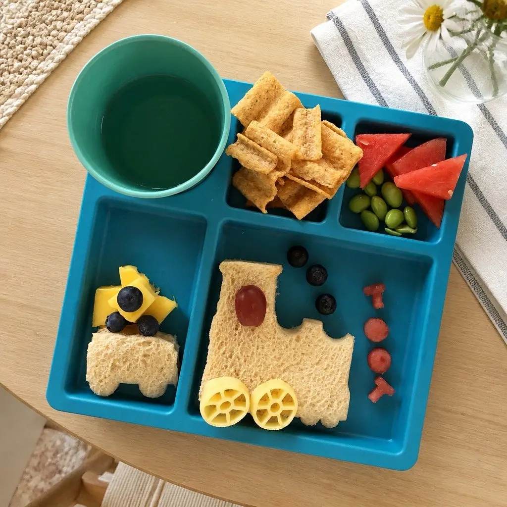 Sandwich Cutters Set Aeroplane Train Kids Lunch Box Fun Food