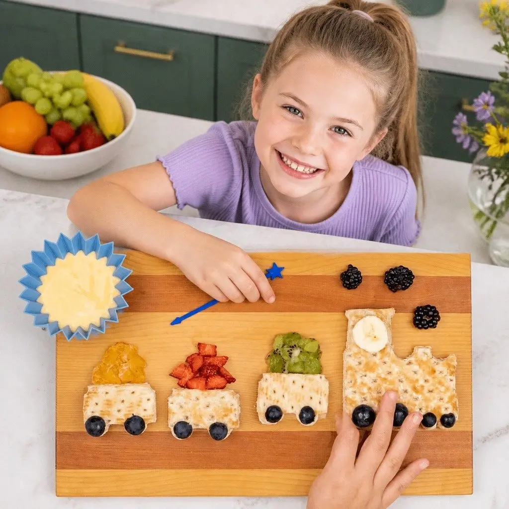Sandwich Cutters Set Aeroplane Train Kids Lunch Box Fun Food