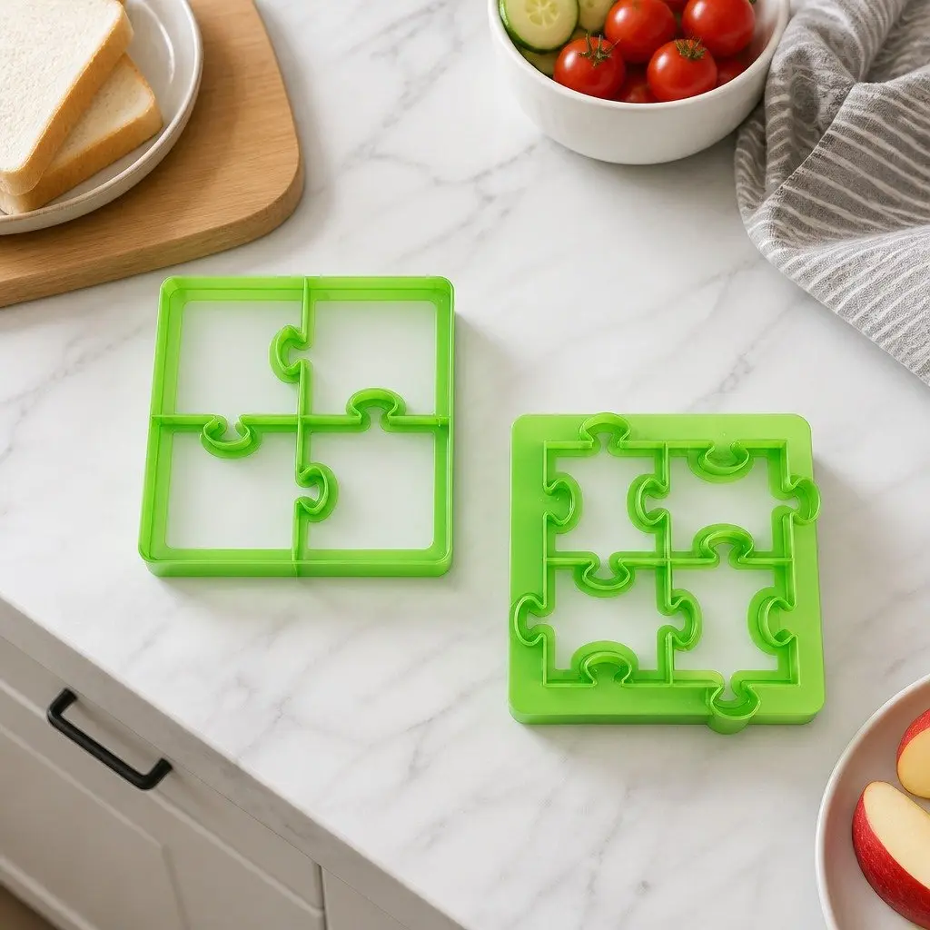 Sandwich Cutters Puzzle Shape Set Kids Lunch Box Bread Cutter Sandwich Maker