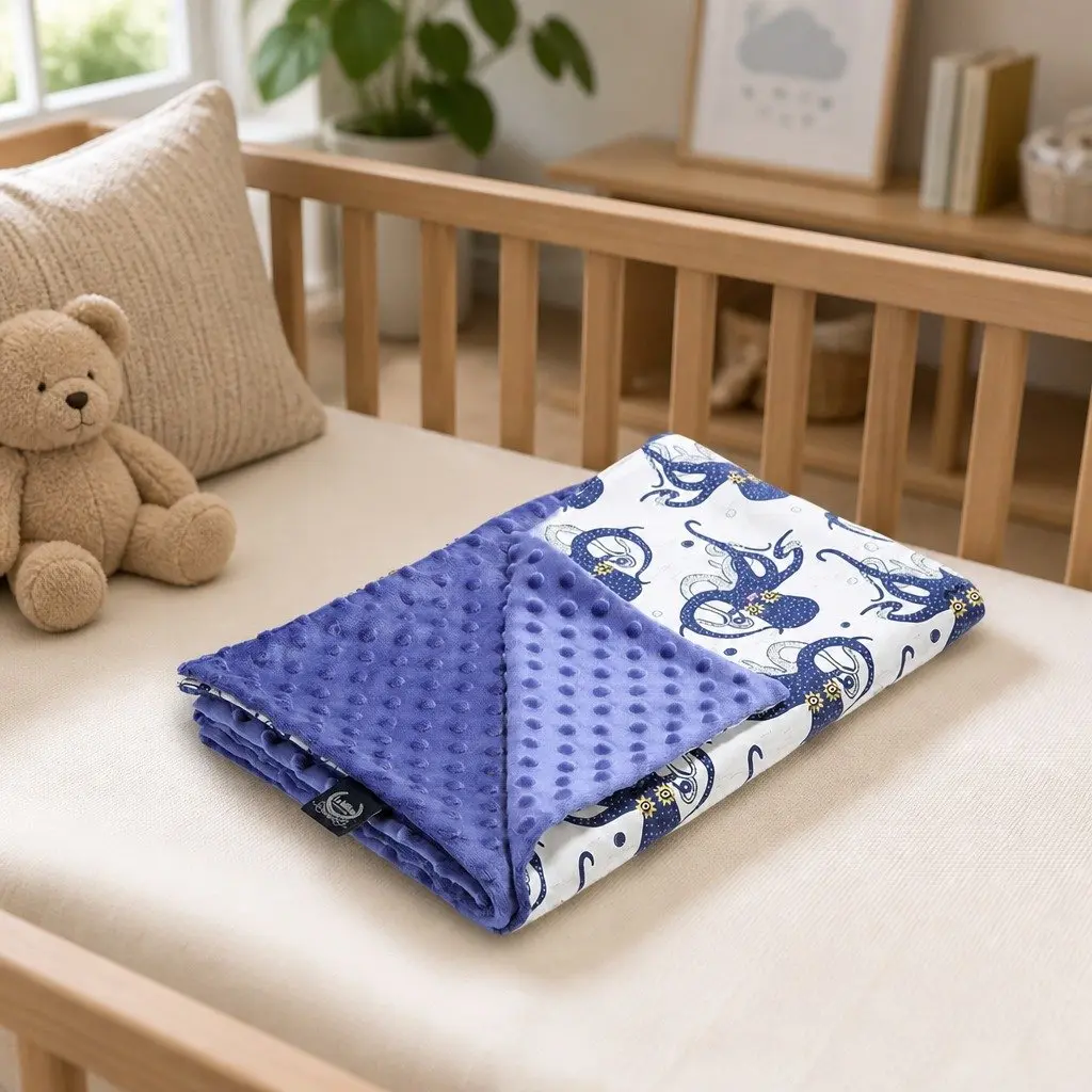 Light Blanket Sea Beauties Ink Medium Soft Cotton Minky Fleece for Kids Nap Sleep Bedding Couch