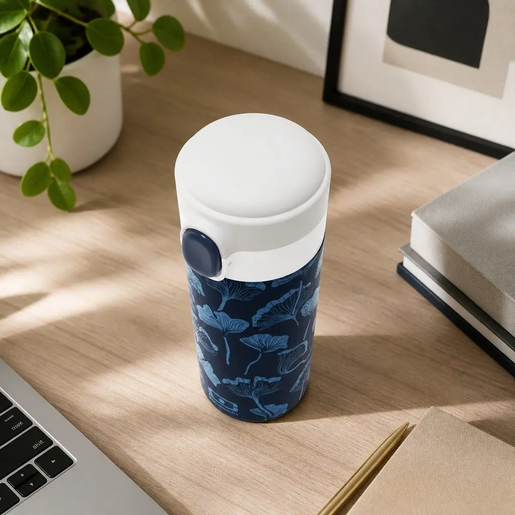Kids Insulated Water Bottle Litchi 360ML Double Wall Sport Cap Portable Drink Container