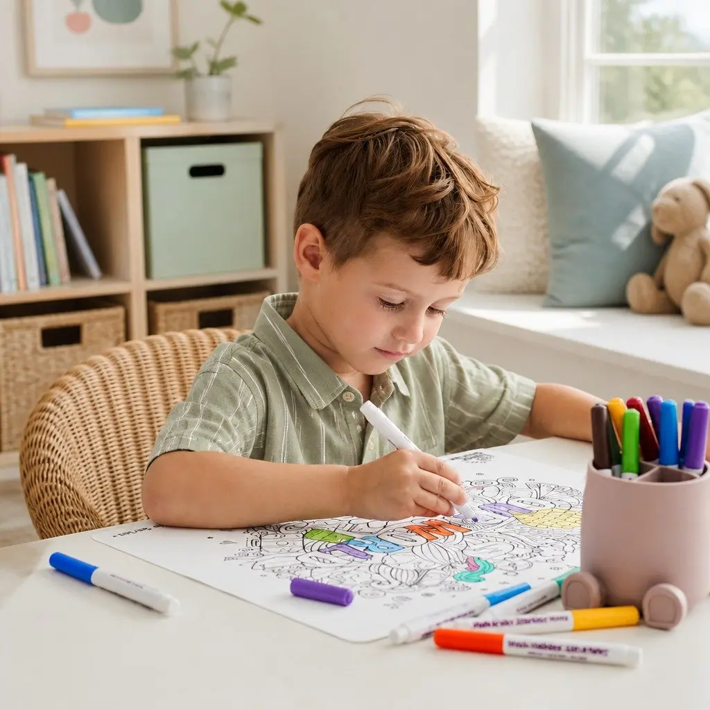 Silicone Pencil Can Holder Storage Container for Children Kids Art Supplies