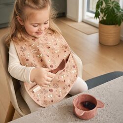 Long Coated Baby Bib Waterproof Mealtime Feeding Protection Wipe Clean Drool