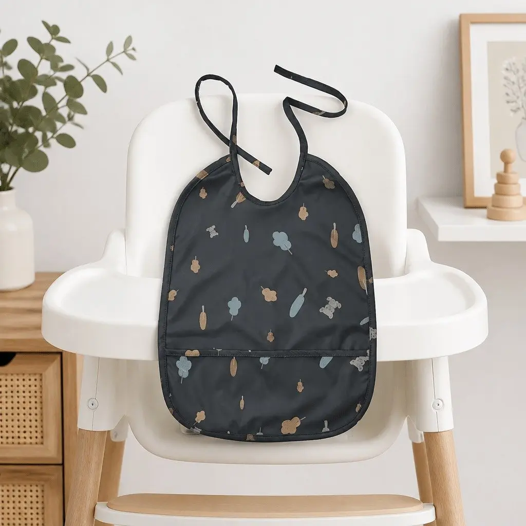 Waterproof Long Coated Baby Bib Wipe Clean 28x49cm Mealtime Feeding Protection