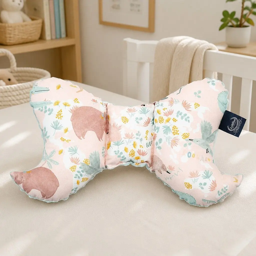 Angel's Wings Head Support Pillow for Baby Pram Stroller Bassinet Travel Comfort