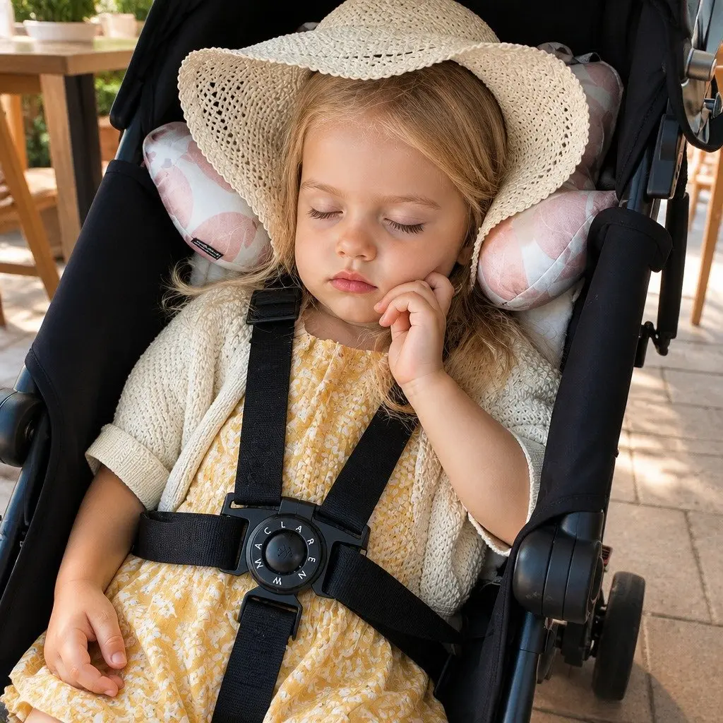 Angel's Wings Head Support Pillow for Babies Newborn Travel Pram Stroller