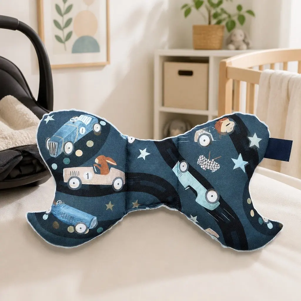 Head Support Pillow Baby Anti-Shock Soft Cotton Jersey Suitable for Pram Stroller Bassinet Infant Comfort Care