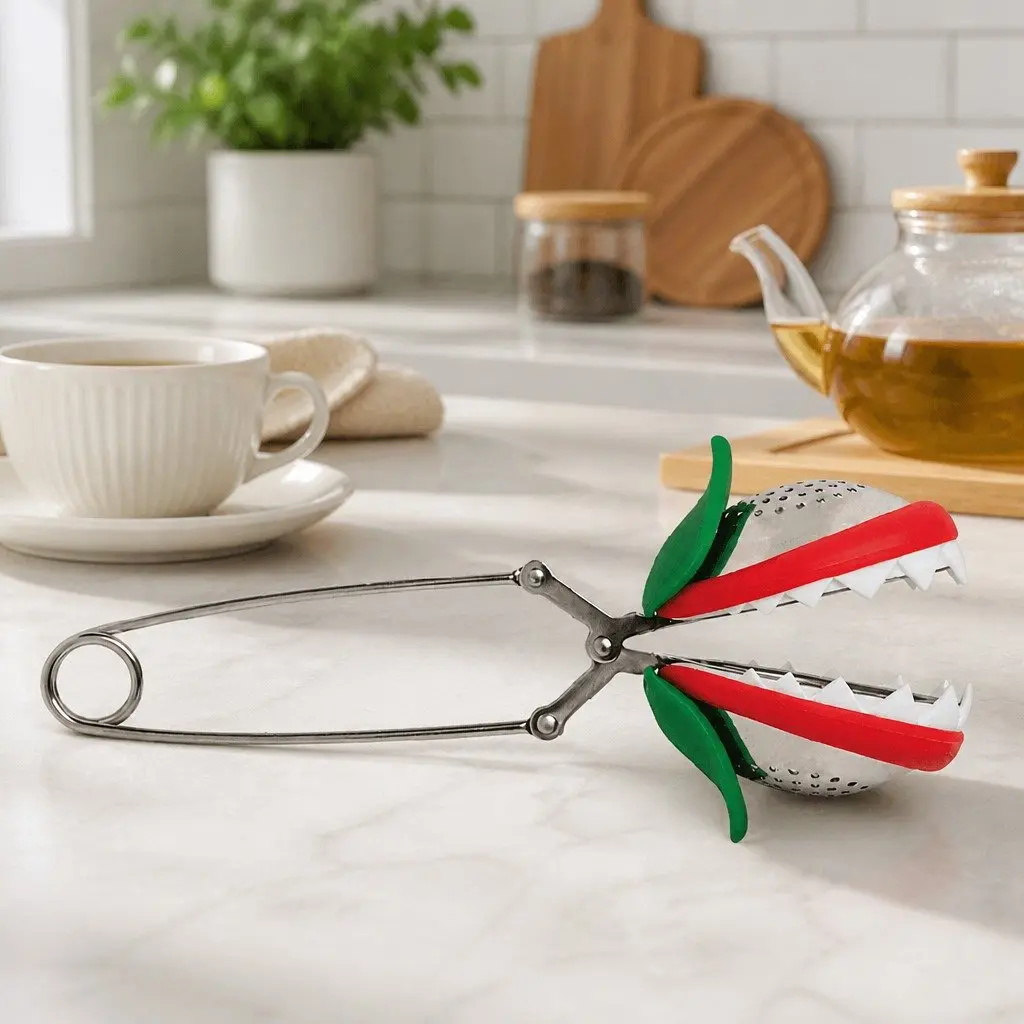 Tea Infuser Silicone Stainless Steel Brewing Strainer Tea Trap Leaf Filter