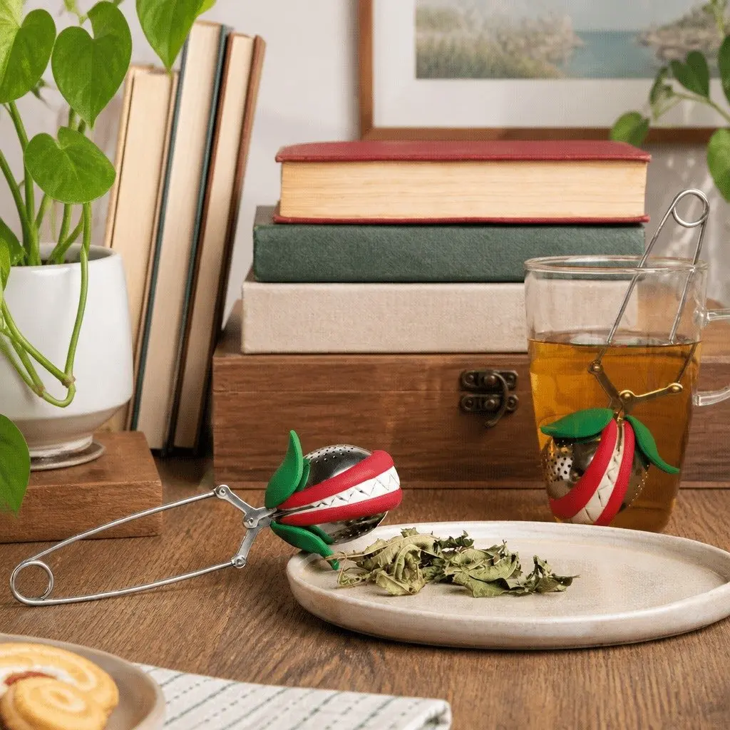 Tea Infuser Silicone Stainless Steel Brewing Strainer Tea Trap Leaf Filter
