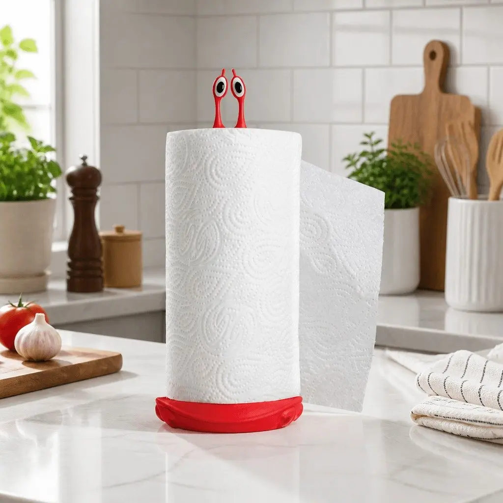 Paper Towel Holder Crab Design Kitchen Roll Dispenser Countertop Storage