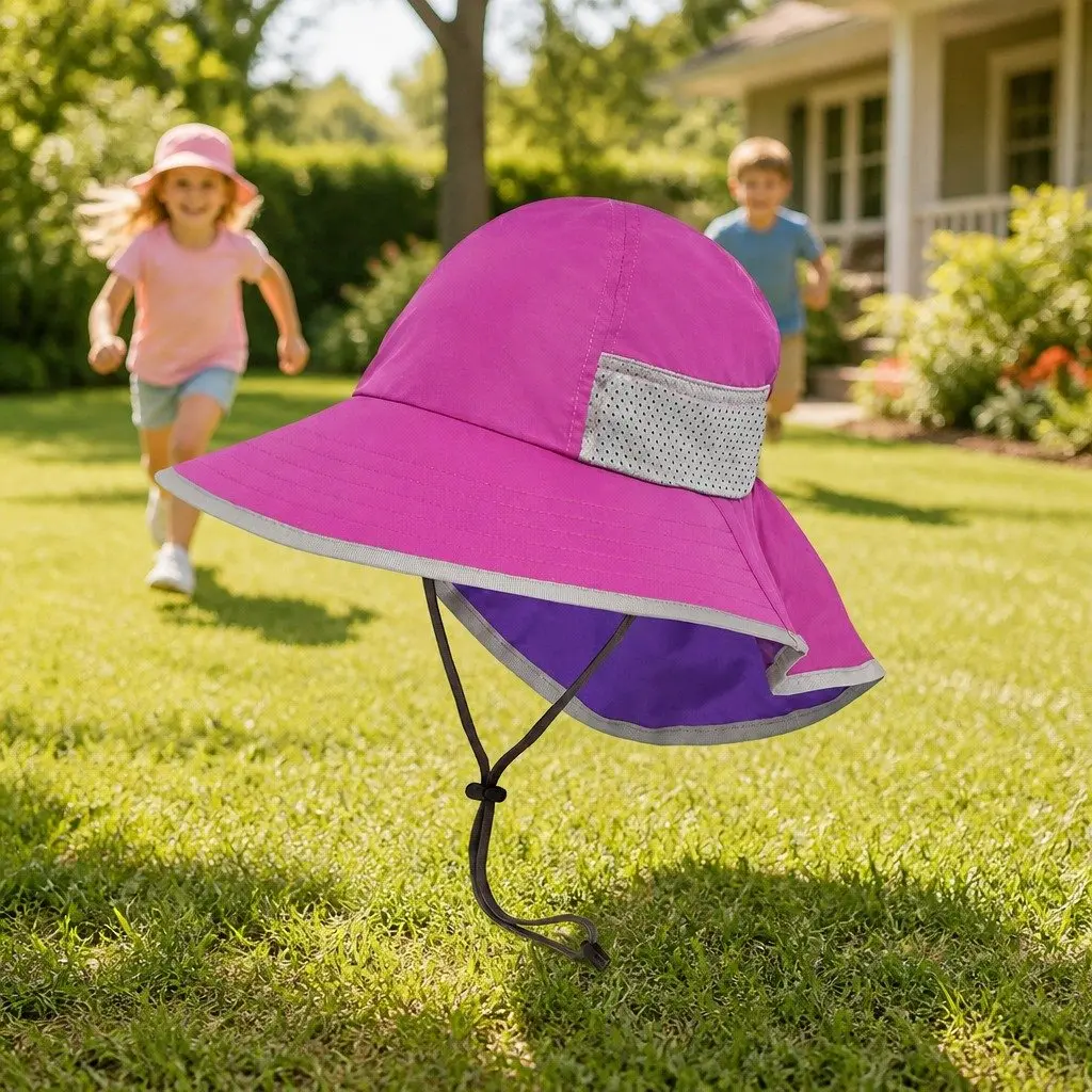 Kids Play Hat Blossom Small UPF50+ Sun Protection Neck Veil