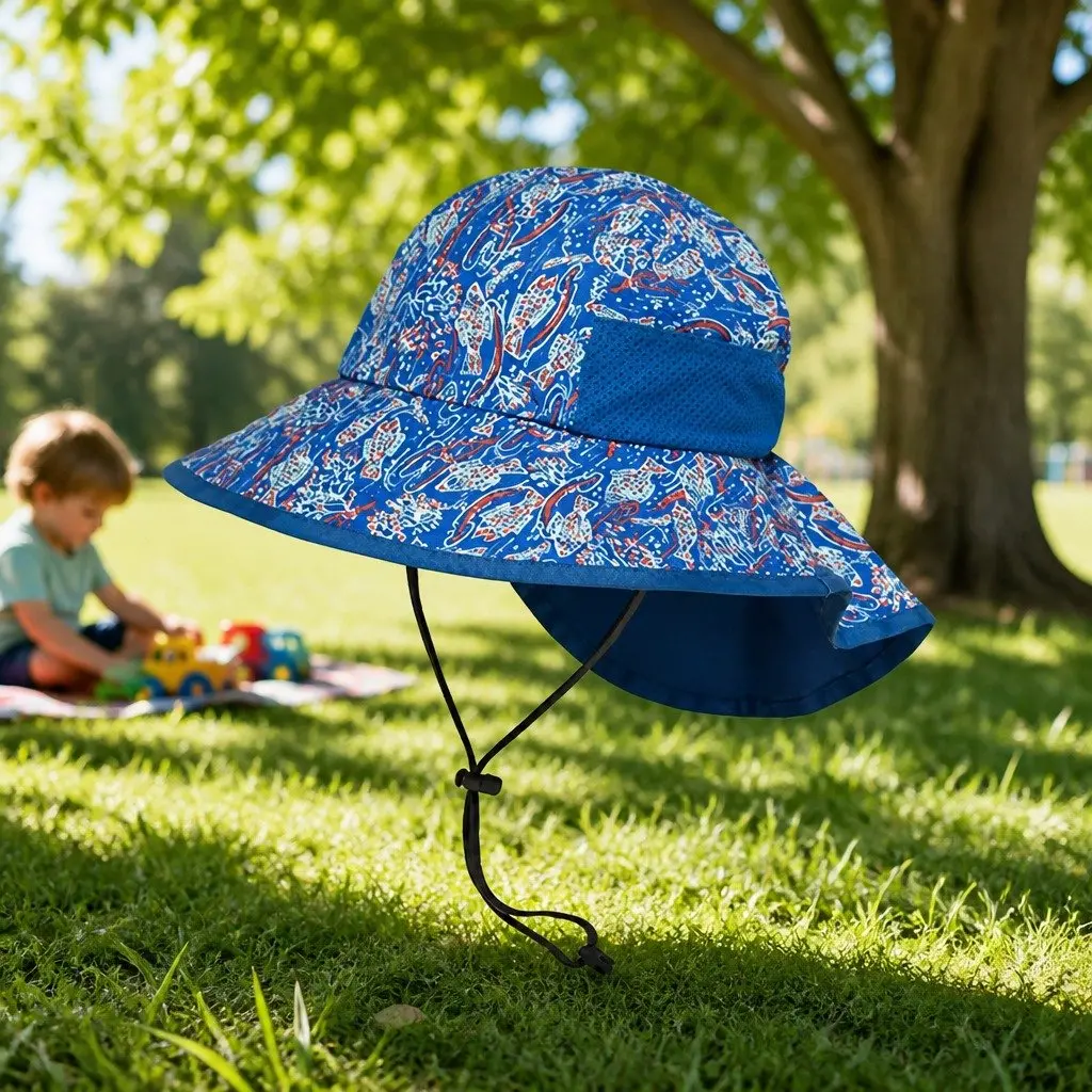 Kids Play Hat UPF50+ Sun Protection Small 6-24 Months Outdoor Adventures