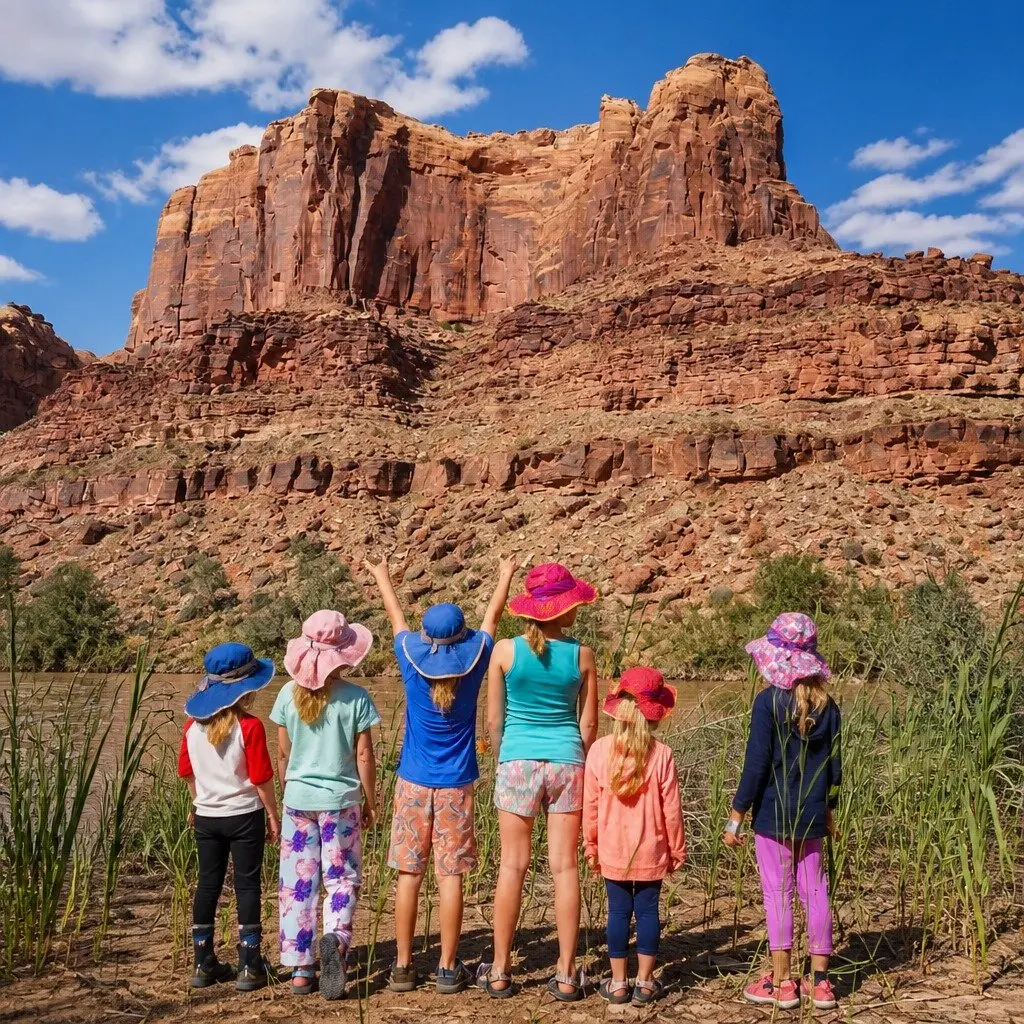 Kids Play Hat UPF50+ Sun Protection Small 6-24 Months Outdoor Adventures
