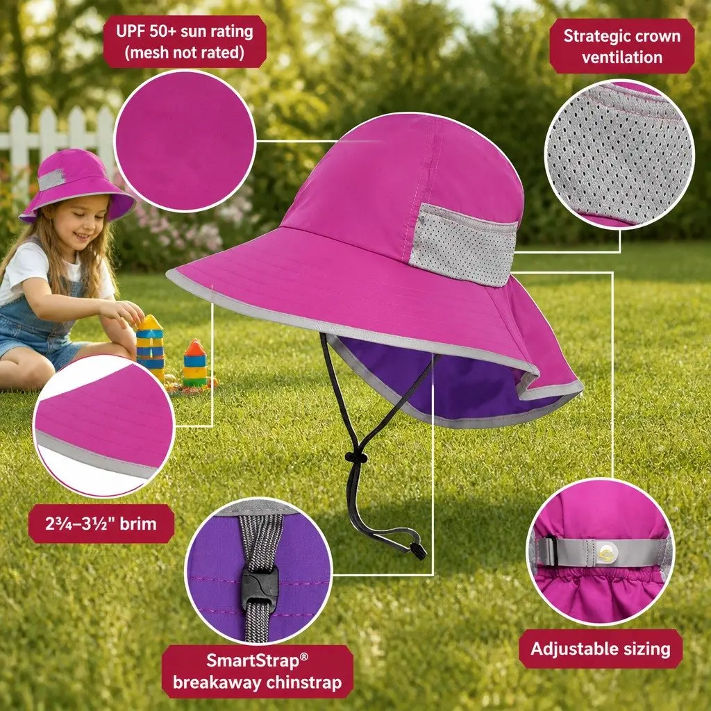 Kids Play Hat Royal Small UPF50+ Sun Protection Breakaway Strap