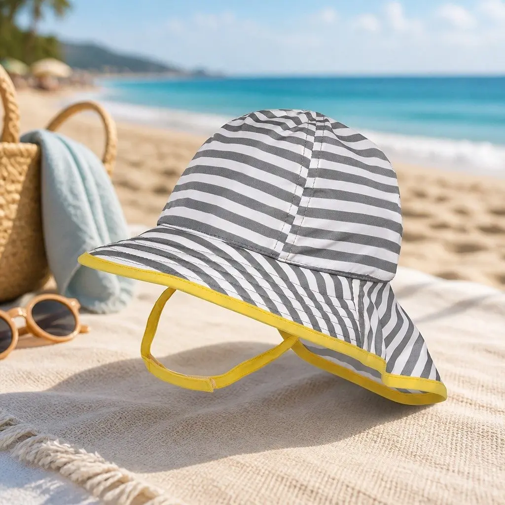 Infant Sun Hat Quarry 6-12 Months UPF50+ Crushable Packable Lightweight Adjustable Fit