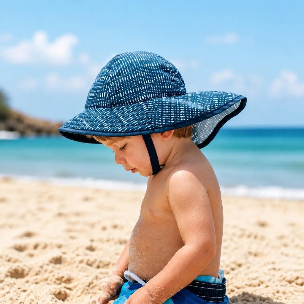 Infant Sun Hat Quarry 6-12 Months UPF50+ Crushable Packable Lightweight Adjustable Fit