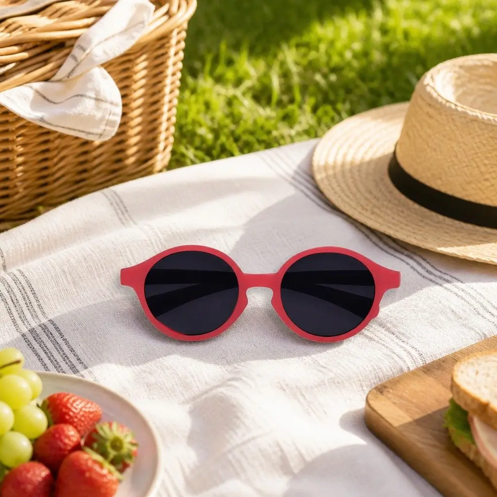 Baby Sunglasses Round Frame Lightweight UV Protection Unisex 0-9 Months