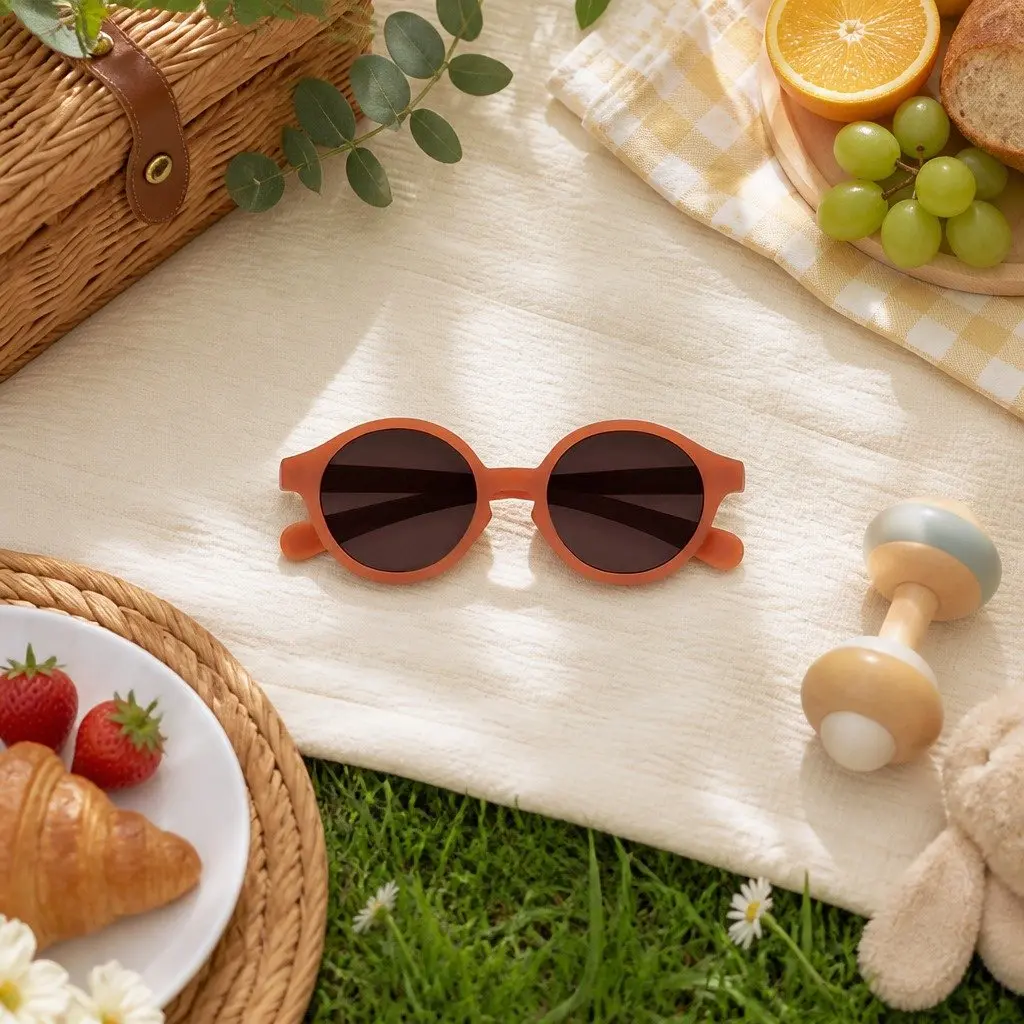 Baby Sunglasses Round Frame Lightweight UV Protection Unisex 0-9 Months