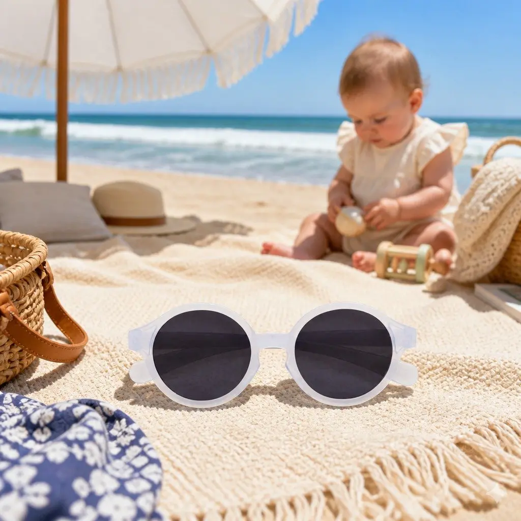 Baby Sunglasses Purple Sky 0-9 Months UV Protection Polarized Flexible Frames Strap
