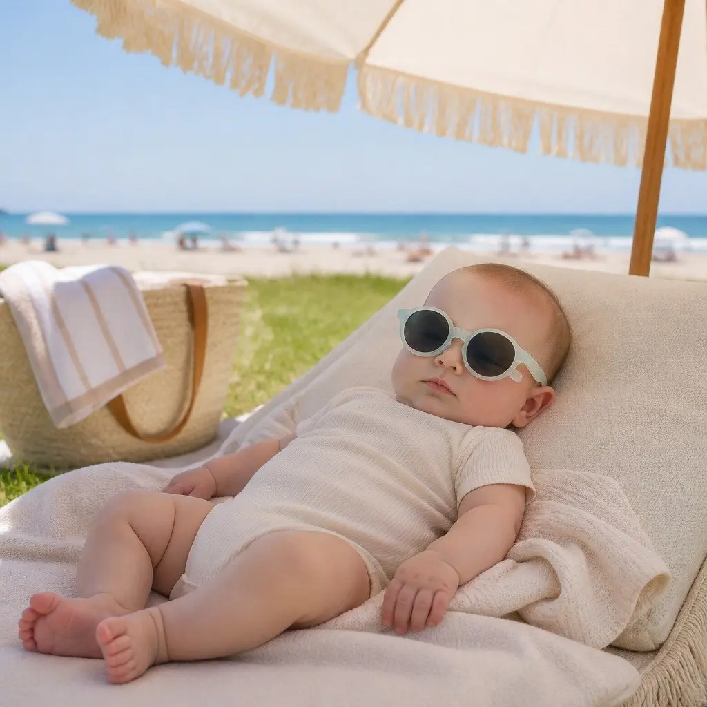 Baby Sunglasses Purple Sky 0-9 Months UV Protection Polarized Flexible Frames Strap