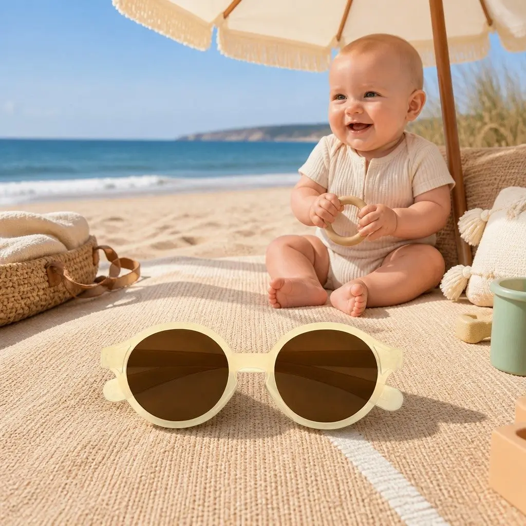 Baby Sunglasses Purple Sky 0-9 Months UV Protection Polarized Flexible Frames Strap