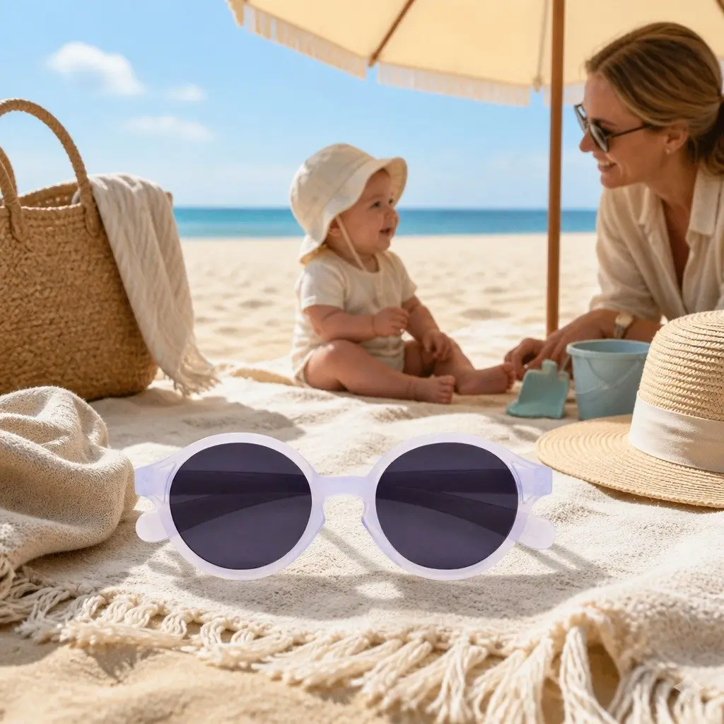 Baby Sunglasses Black 0-9 Months UV Protection Lightweight Flexible