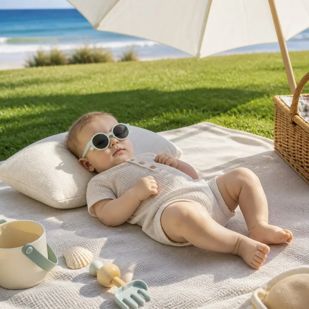 Baby Sunglasses Black 0-9 Months UV Protection Lightweight Flexible