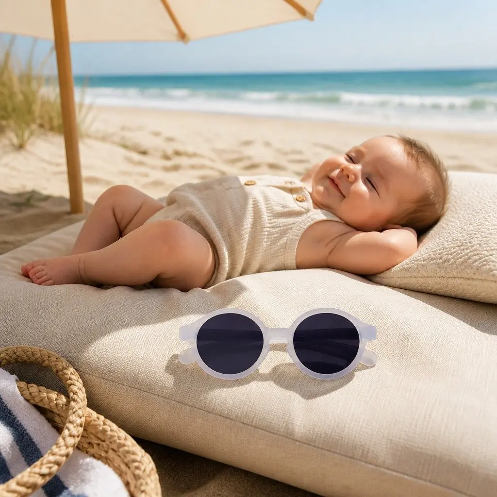 Baby Sunglasses Black 0-9 Months UV Protection Lightweight Flexible