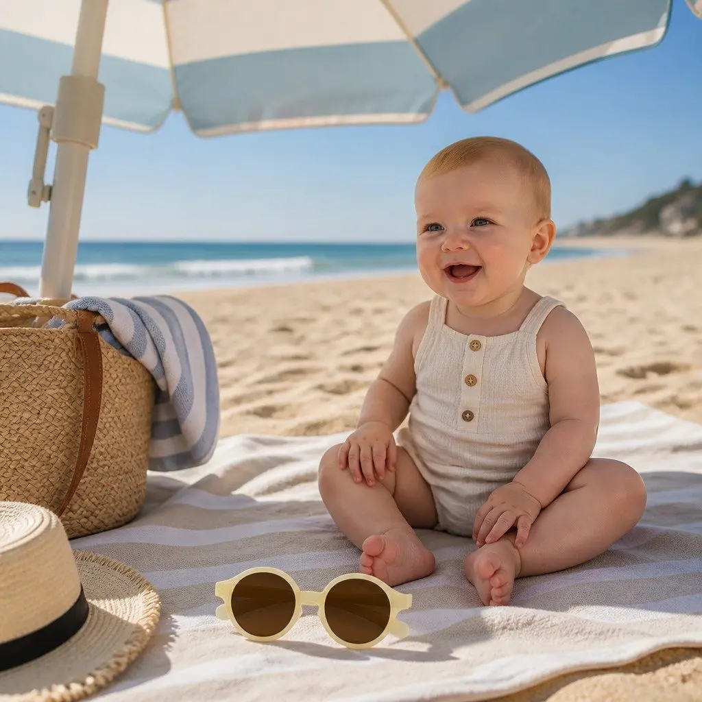 Baby Sunglasses Black 0-9 Months UV Protection Lightweight Flexible